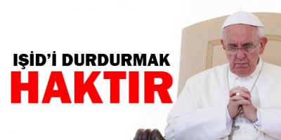 Papa: Haksız saldırganı durdurmak haktır