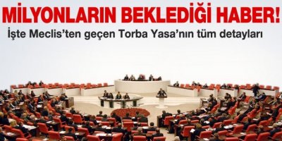İşte Meclis'ten geçen Torba Yasa'nın detayları