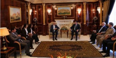 HDP, BDP ve DTK heyeti Neçirvan Barzaniyle görüştü