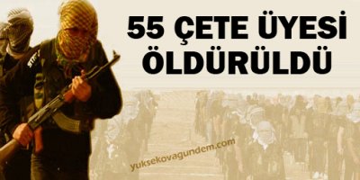 55 çete üyesi öldürüldü