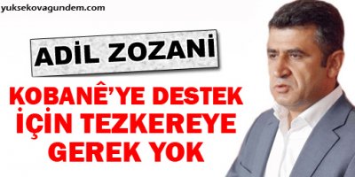 Zozani: Kobanêye destek için tezkereye gerek yok