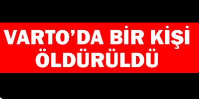 Varto'da bir kişi öldürüldü