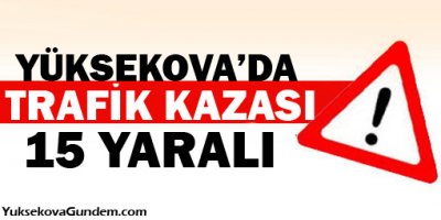 Yüksekova'da kaza: 15 yaralı