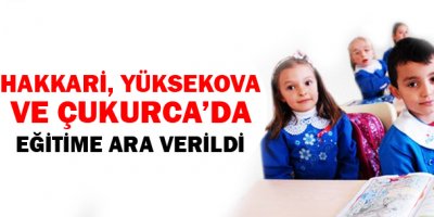 Hakkari'de eğitime ara verildi