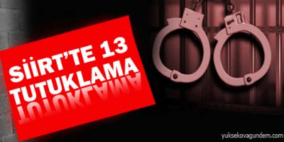Siirt'te 13 tutuklama