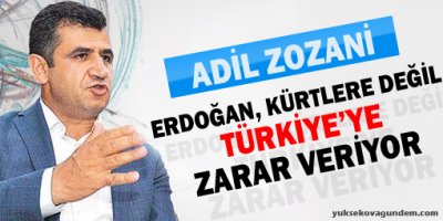 Zozani: Erdoğan, Kürtlere değil Türkiyeye zarar veriyor