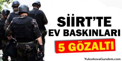 Siirt'te ev baskınları
