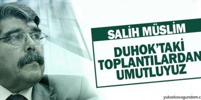 Salih Müslim: Duhoktaki toplantılardan umutluyuz