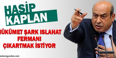 Kaplan: Hükümet Şark İslahat Fermanı çıkartmak istiyor