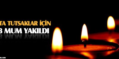 Hasta tutsaklar için 228 mum yakıldı