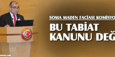 Soma Maden Faciası Komisyonu: Bu tabiat kanunu değil