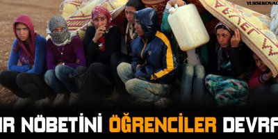 Sınır nöbetini öğrenciler devraldı