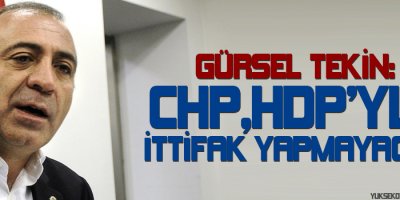 Gürsel Tekin: CHP, HDPyle ittifak yapmayacak