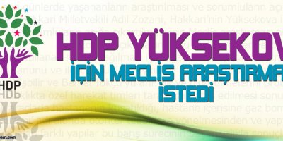HDP Yüksekova için Meclis Araştırması istedi