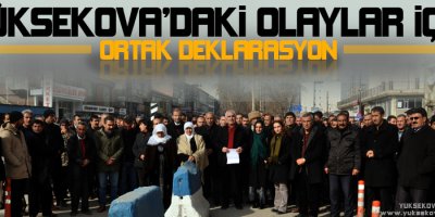 Yüksekova'daki olaylar için ortak deklarasyon