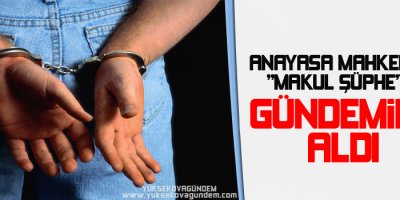 Anayasa Mahkemesi makul şüpheyi gündemine aldı