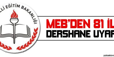 MEB'den 81 ile dershane uyarısı