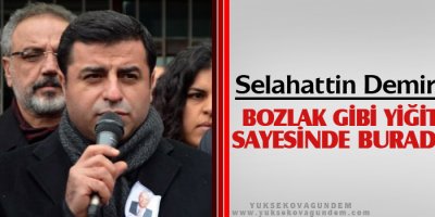 Demirtaş: Bozlak gibi yiğitler sayesinde buradayız