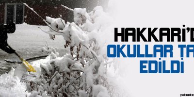 Hakkari'de Eğitime Kar Engeli