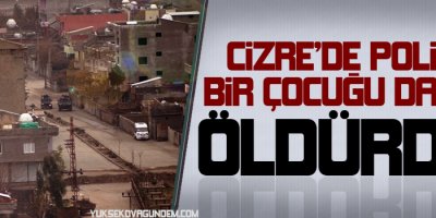 Cizre'de Polis Bir Çocuğu Daha Öldürdü