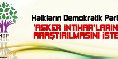 HDP asker intiharlarının araştırılmasını istedi