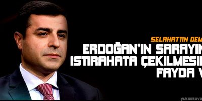 Demirtaş: Erdoğanın sarayında istirahata çekilmesinde fayda var