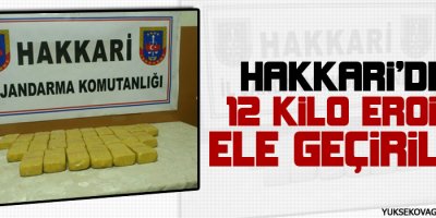 Hakkari'de 12 Kilo Eroin Elegeçirdi