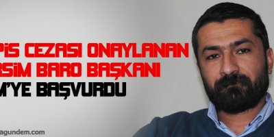 Hapis cezası onaylanan Dersim Baro Başkanı AYMye başvurdu