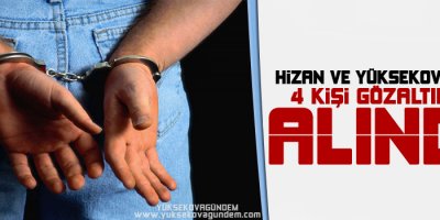 Hizan ve Yüksekovada 4 kişi gözaltına alındı