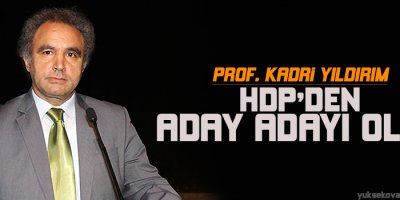Prof. Kadri Yıldırım HDP'den aday adayı oldu