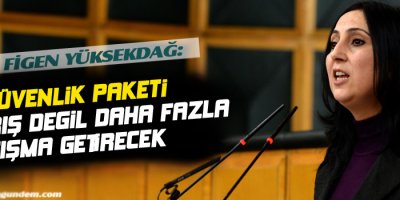 Yüksekdağ: İç Güvenlik Paketi barış değil daha fazla çatışma getirecek