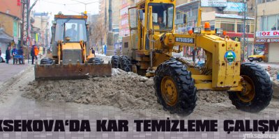 Yüksekova'da Kar Temizleme Çalışması