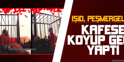 IŞİD, peşmergeleri kafese koyup geçit yaptı