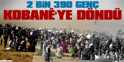2 bin 390 genç Kobanê'ye döndü