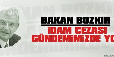 Bakan Bozkır: İdam cezası gündemimizde yok