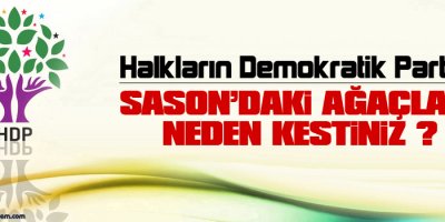 HDP: Sasondaki ağaçları neden kestiniz?