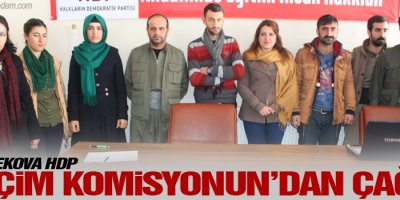 Yüksekova HDP Seçim Komisyonun'dan Çağrı