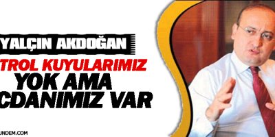 Akdoğan: Petrol kuyularımız yok ama vicdanımız var