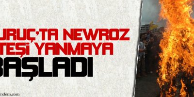 Suruç'ta Newroz ateşi yanmaya başladı