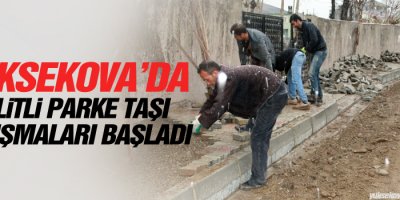 Yüksekova'da Kilitli Parke Taşı Çalışmaları Başladı