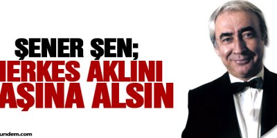 Şener Şen: Herkes aklını başına alsın
