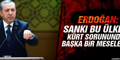 Erdoğan: Sanki bu ülkede Kürt sorunundan başka bir mesele yok