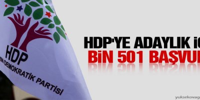 HDP'ye adaylık için bin 501 başvuru
