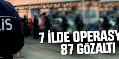 7 ilde 87 gözaltı