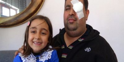 7 yaşındaki kızını ilk defa gördü!