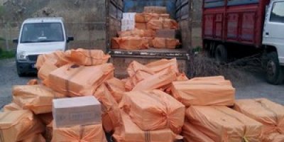 Hakkari'de 65 bin paket sigara ele geçirildi