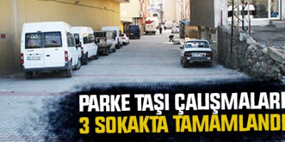 Parke taşı çalışmaları üç sokakta tamamlandı