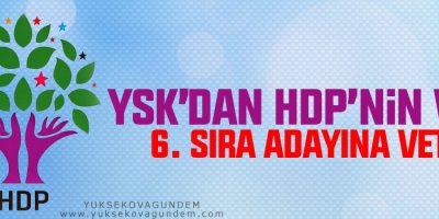 YSK’dan HDP’nin Van 6. sıra adayına veto