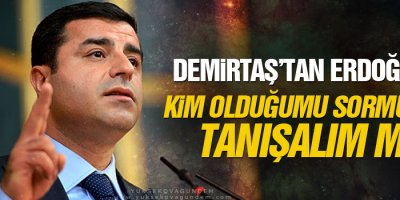Demirtaş’tan Erdoğan’a: Kim olduğumu sormuşsun tanışalım mı?