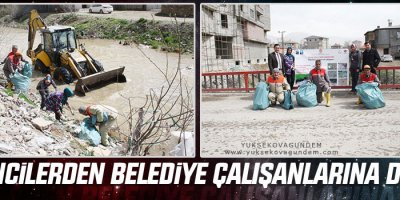 Öğrencilerden Belediye Çalışanlarına Destek